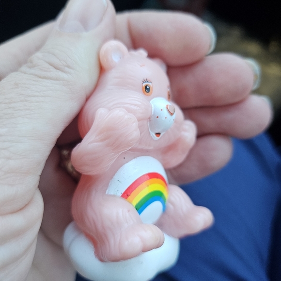 VTG 80s Care Bear Cheer Bear Pencil Cake Topper Figure 2.5 - Picture 4 of 6